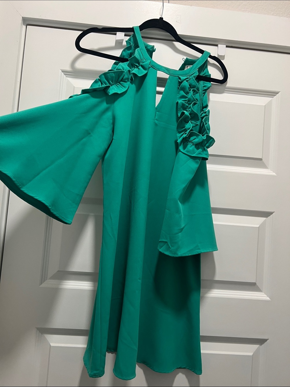 Green Off the shoulder dress